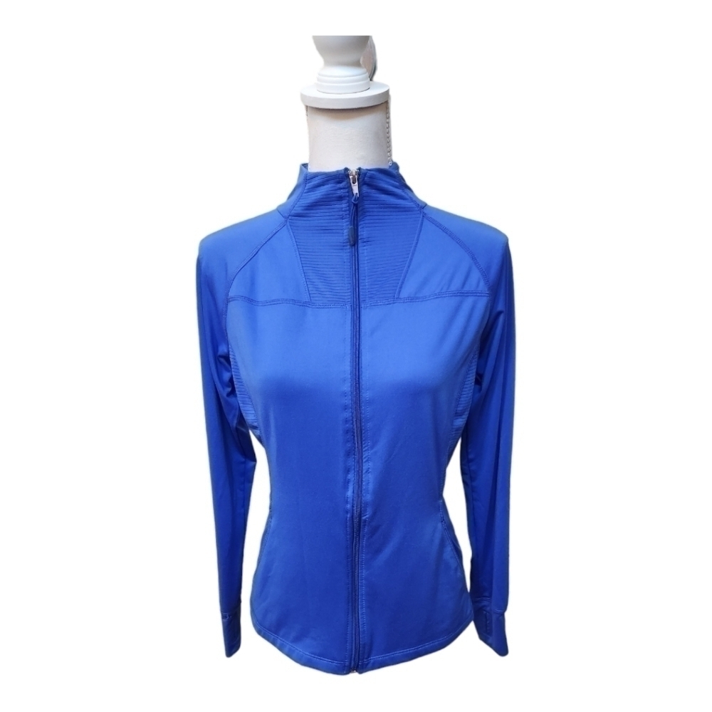 Lot of 2 Tangerine Women's Blue Zip Up Athletic Shirts/Sweatshirts, Medium - Picture 2 of 16